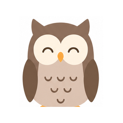 フクロウ（にっこり）